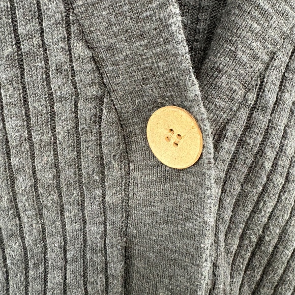 Free People FP Beach Black Ribbed Button Front Cardigan Sweater Women’s Size S - Picture 3 of 8